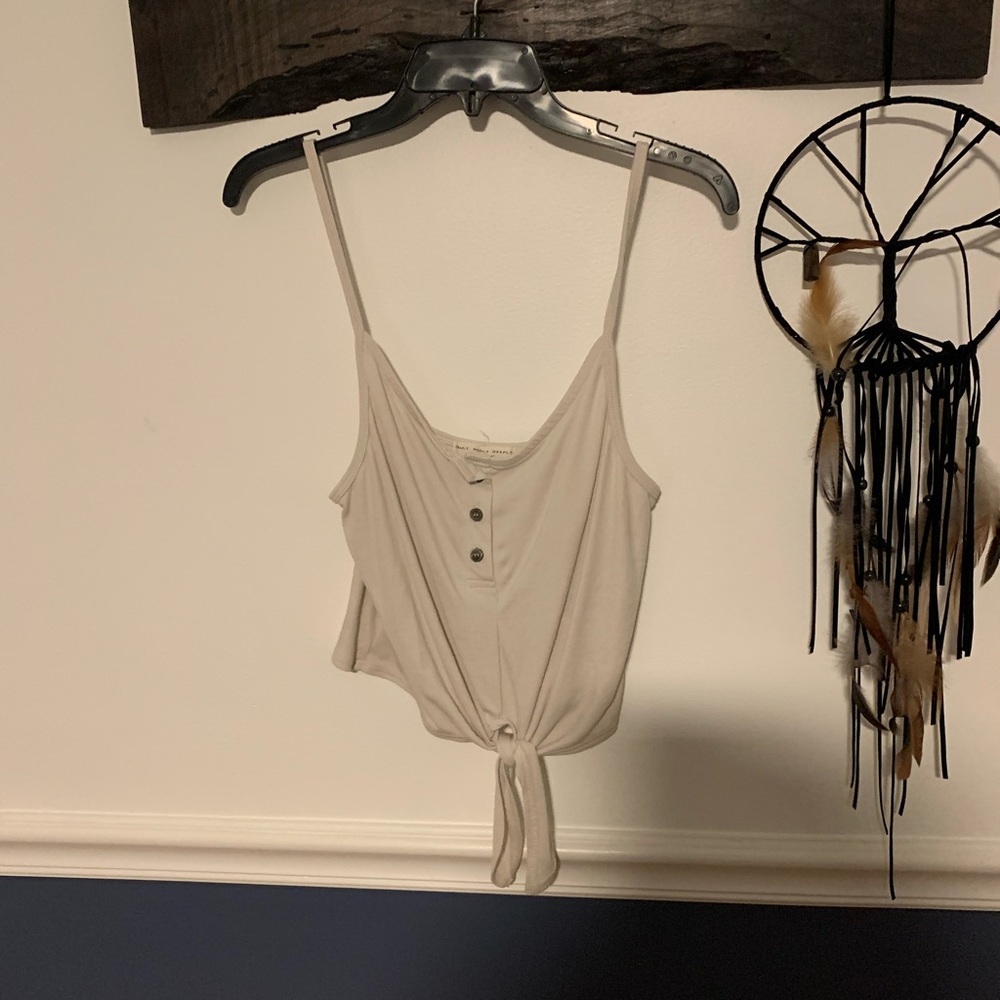Truly madly deeply size L cream tank top